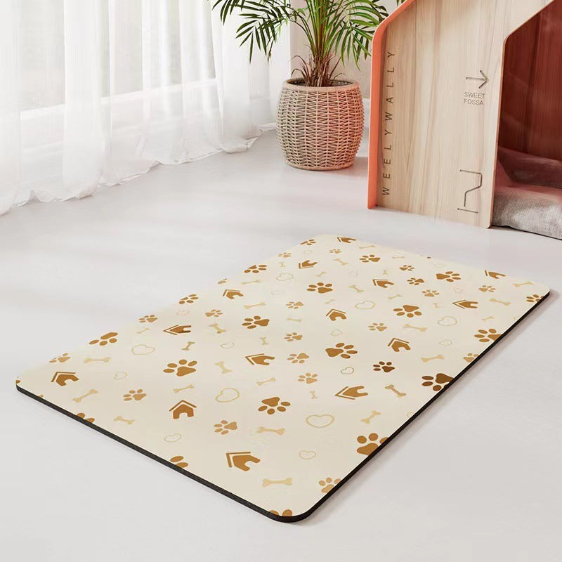 Pet Diatom Ooze Floor Mat Dogs And Cats Eating Mat Spill-proof Waterproof Quick-drying Placemat - My Store