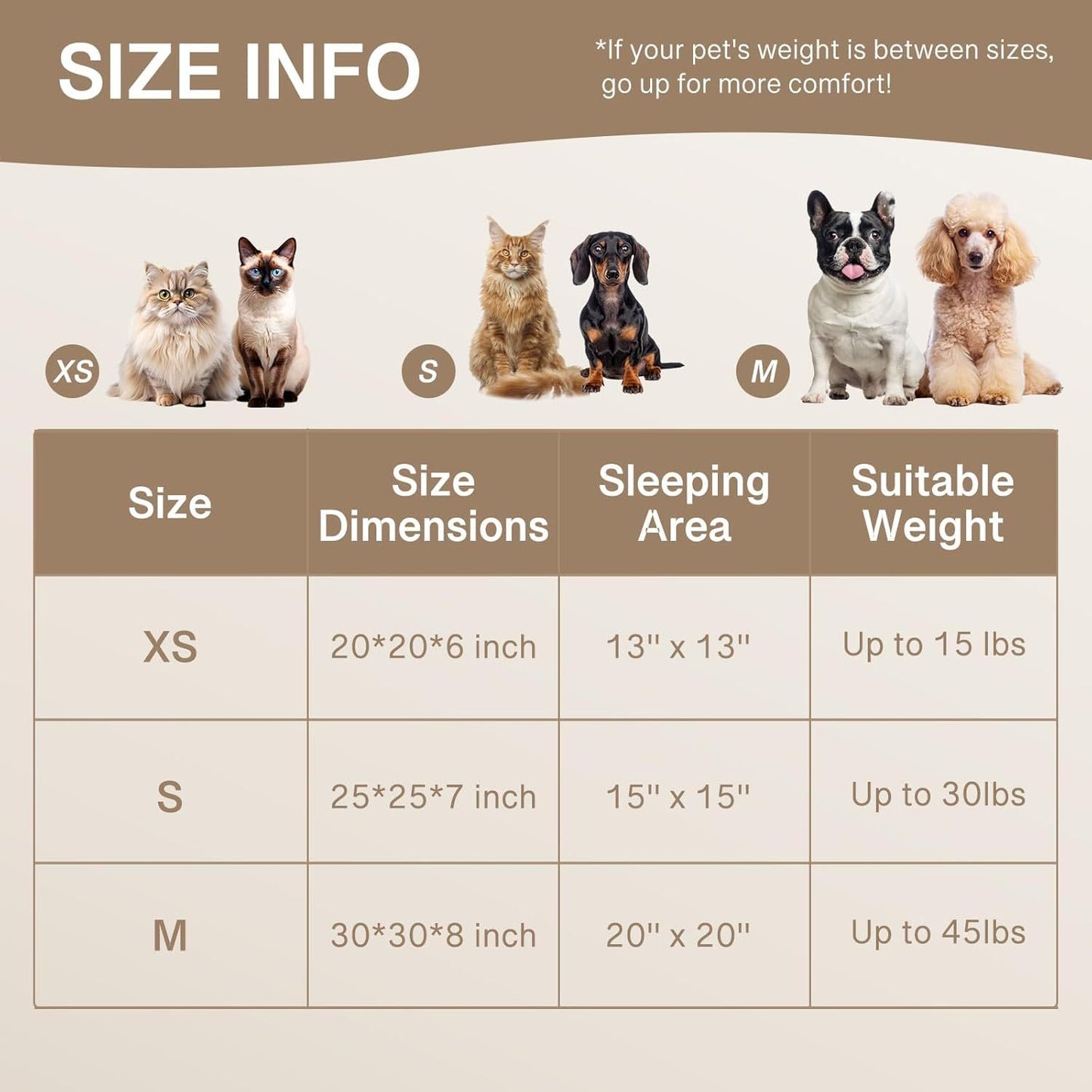 MEWOOFUN Donut Cat Bed - Washable Round Pet Bed For Indoor Cats & Kittens, Fluffy Non-Slip Calming Bed For Small Dogs, Light Brown - My Store