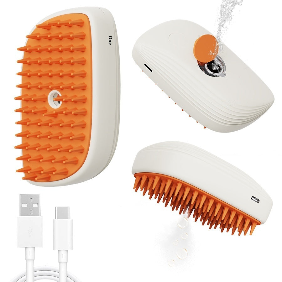 USB Rechargeable Pets Steam Brush Spray Massage Comb Pet Grooming Tools Cat Steam Comb Pet Products - My Store