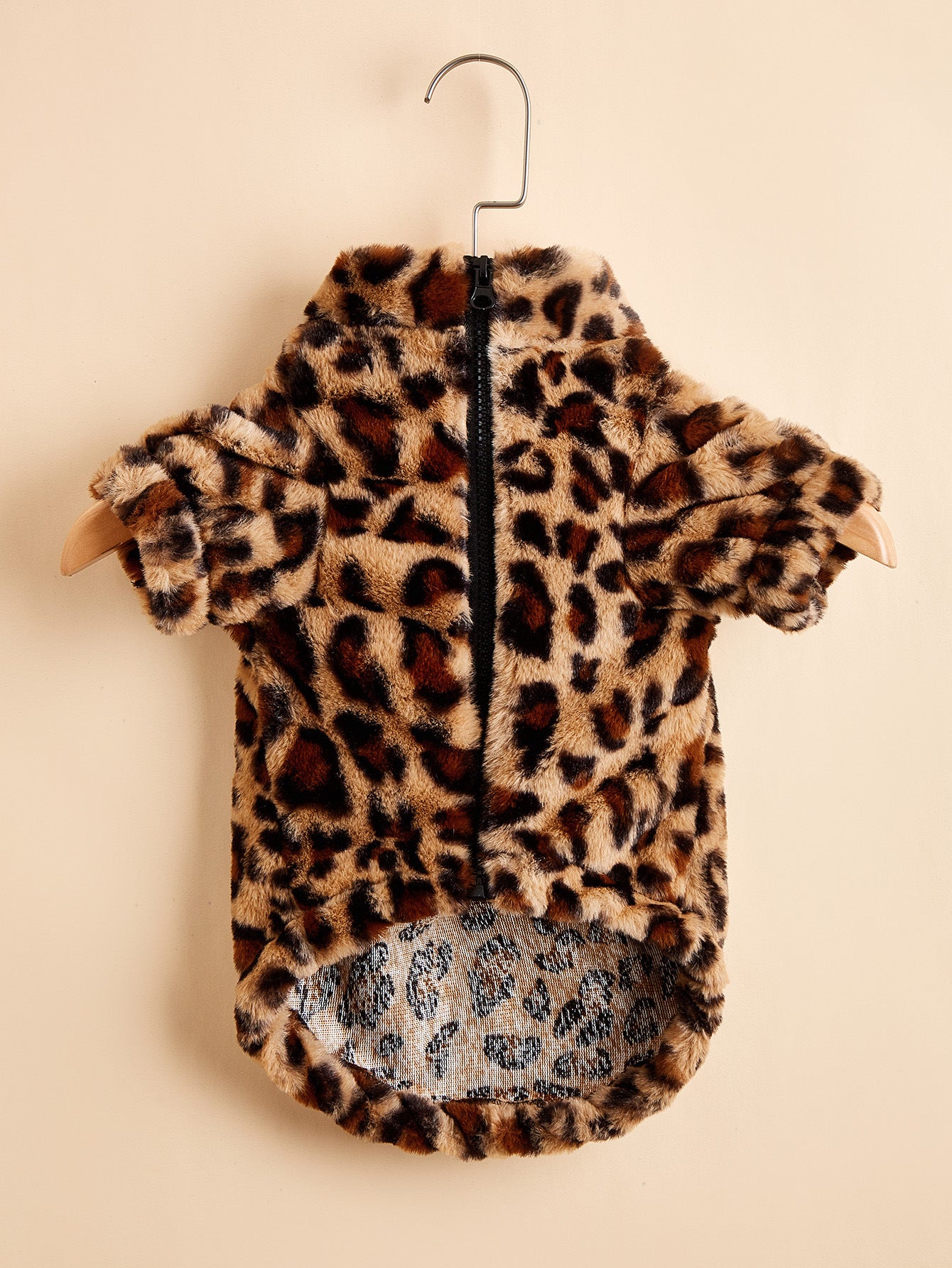 Warm Leopard Print Dog Clothes Jacket - My Store