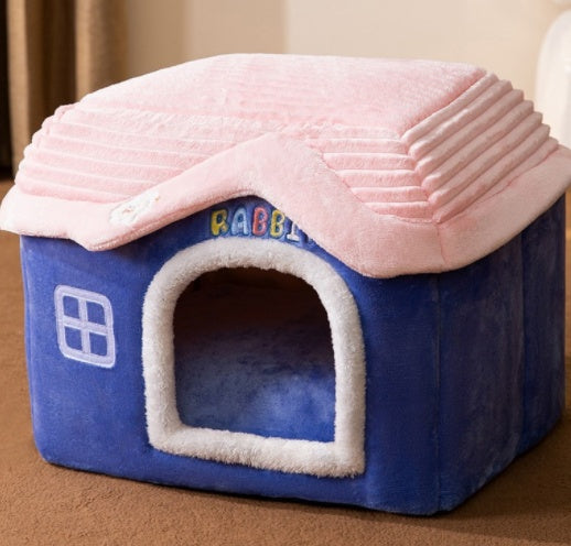 Foldable Dog House Pet Cat Bed Winter Dog Villa Sleep Kennel Removable Nest Warm Enclosed Cave Sofa Pets Supplies - My Store