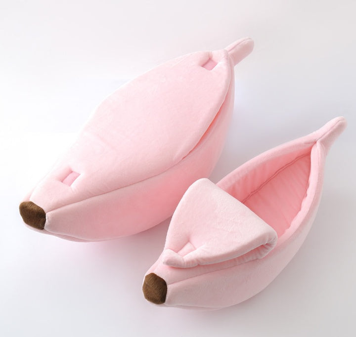 Pet House Dog Bed Banana Shape Dog House Cute Pet Kennel Nest Warm Dog Sofas Sleeping Bed - My Store