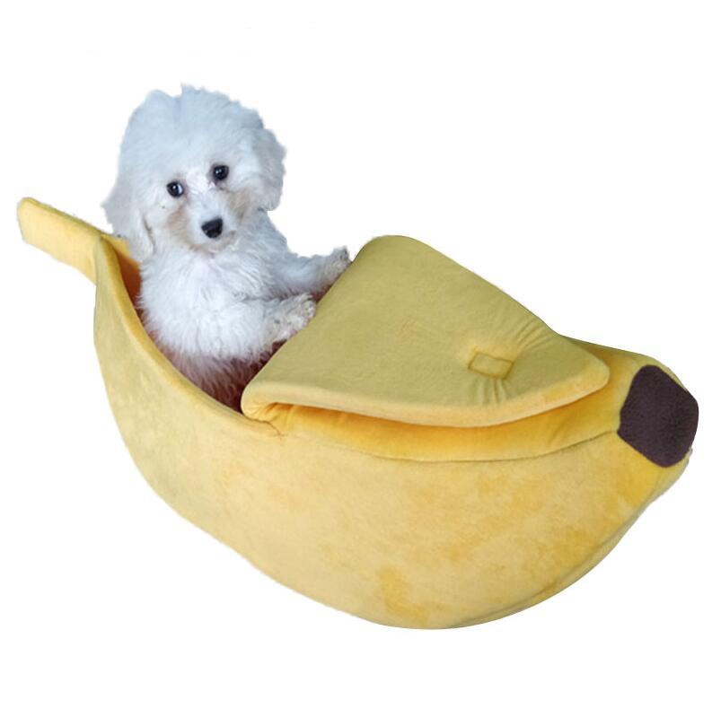 Pet House Dog Bed Banana Shape Dog House Cute Pet Kennel Nest Warm Dog Sofas Sleeping Bed - My Store