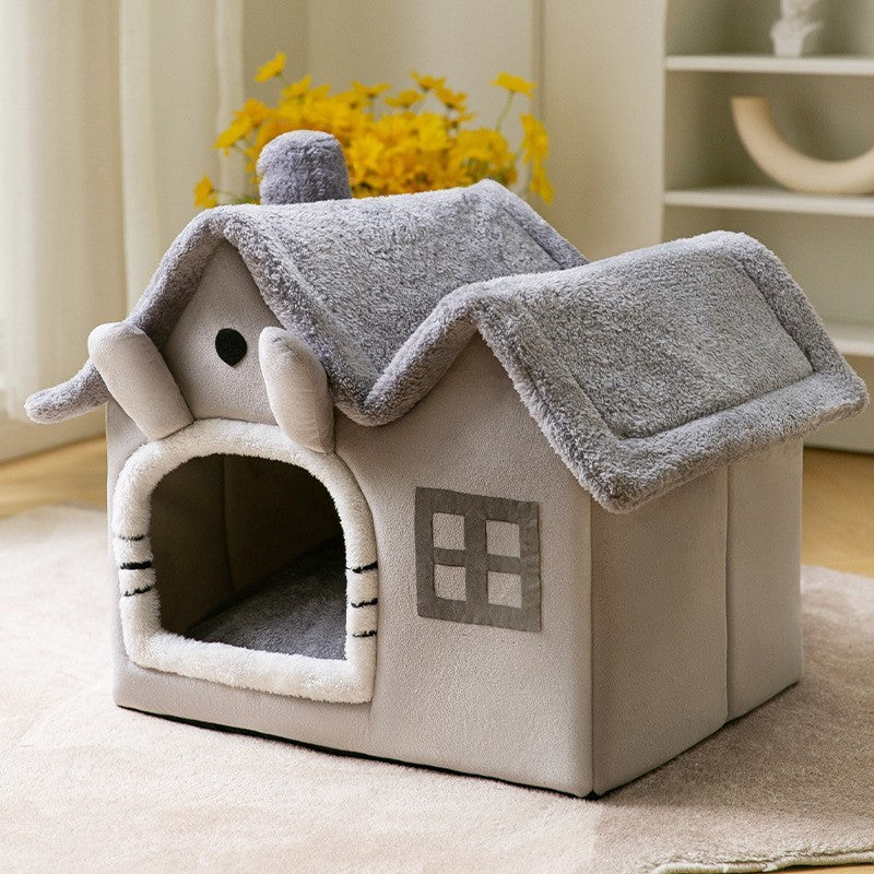 Foldable Dog House Pet Cat Bed Winter Dog Villa Sleep Kennel Removable Nest Warm Enclosed Cave Sofa Pets Supplies - My Store