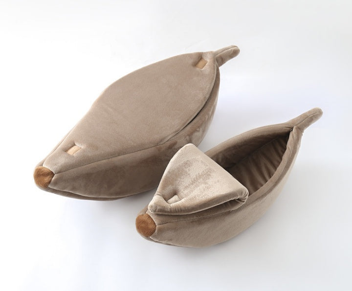 Pet House Dog Bed Banana Shape Dog House Cute Pet Kennel Nest Warm Dog Sofas Sleeping Bed - My Store