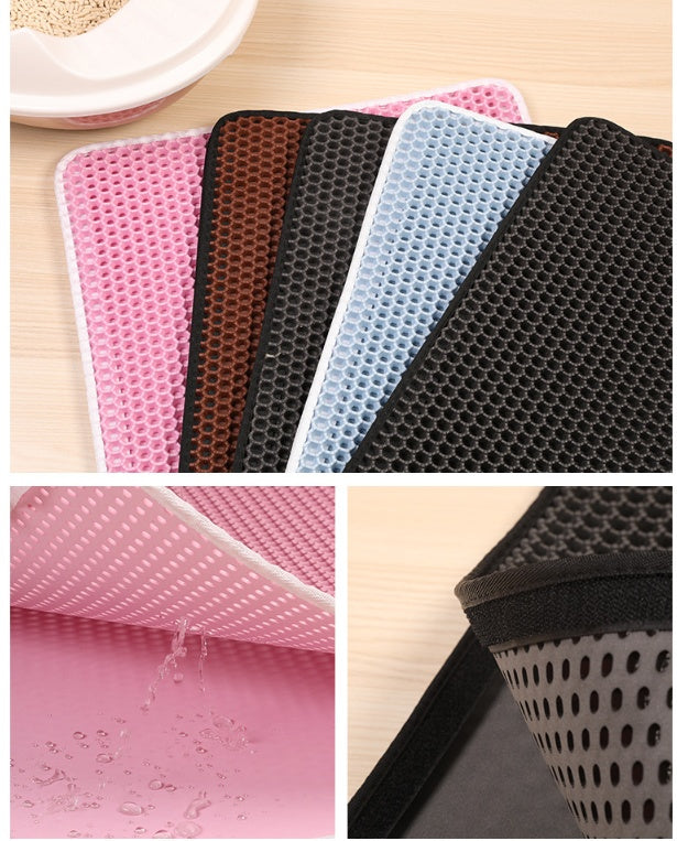 Pet Cat Litter Mat Pet Supplies EVA Double Cat Litter Mat - My Store