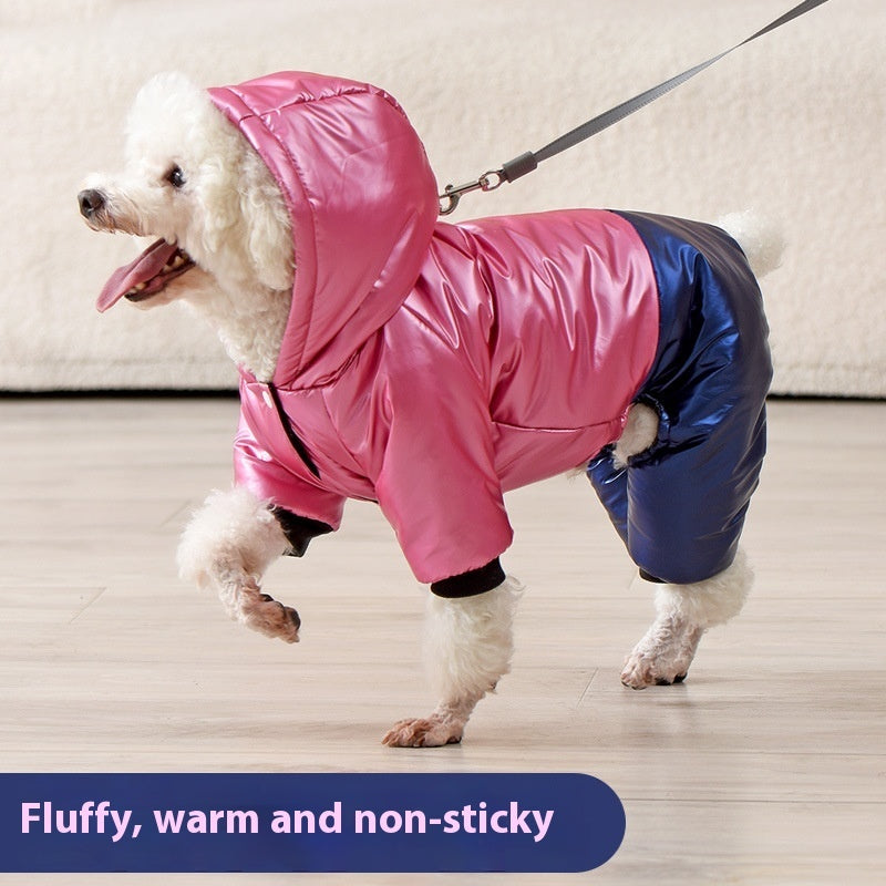 Pet Clothing Waterproof Windproof Dog Four-legged Cotton-padded Clothes - My Store
