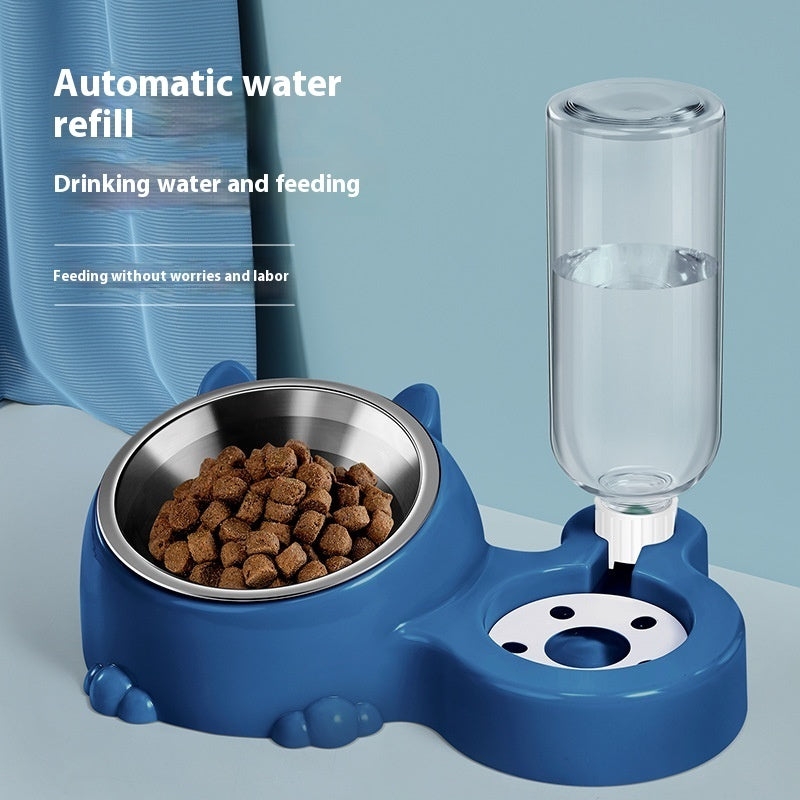 Cat Bowl Automatic Water Dispenser Kitten Puppy Food Basin Rice Bowl - My Store