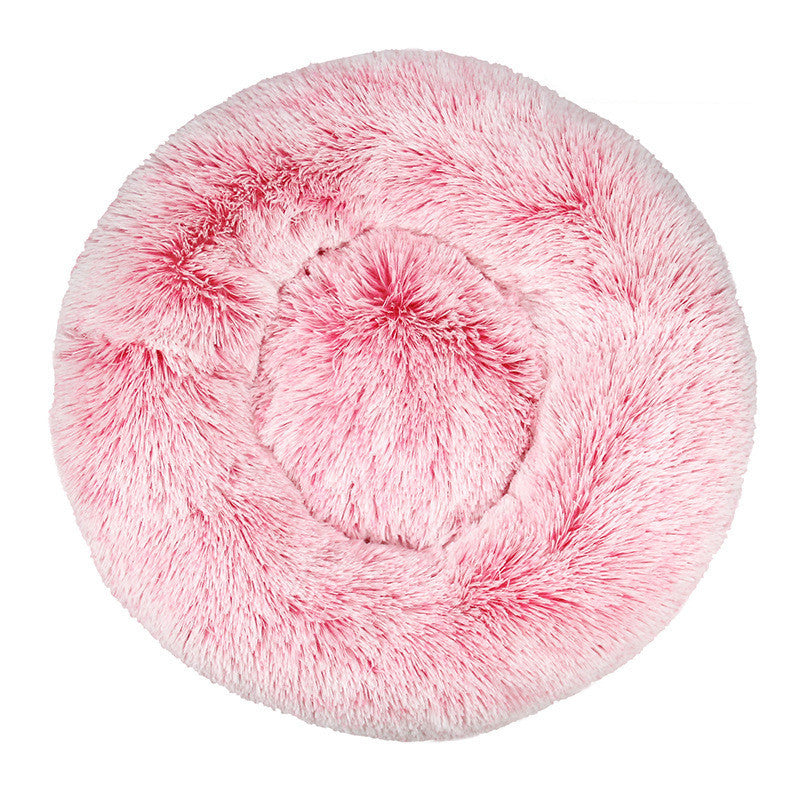 Pet Cat Supplies Round Plush Cat Litter Kennel Dog Mat To Keep Warm In Winter - My Store