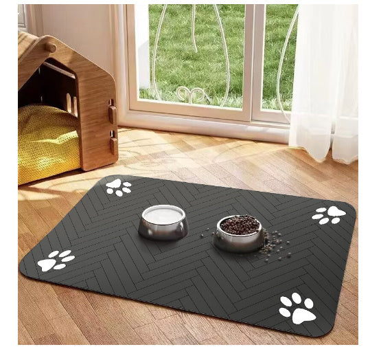 Pet Diatom Ooze Floor Mat Dogs And Cats Eating Mat Spill-proof Waterproof Quick-drying Placemat - My Store