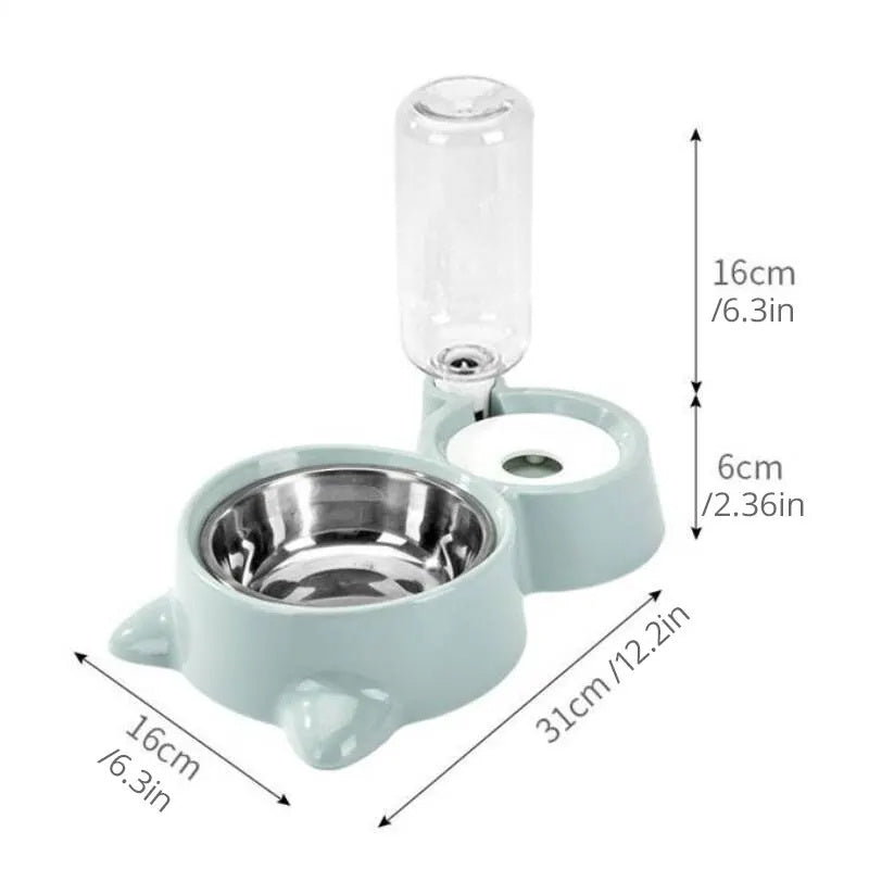 Pet Dog Cat Bowl Fountain Automatic Food Water Feeder Container For Cats Dogs Drinking Pet Articles Pet Cat Water Dispenser, Automatic Gravity Cat Water Bowl - My Store