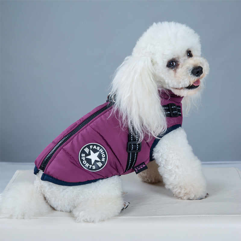 Waterproof Dog Clothes Winter Dog Coat With Harness Warm Pet Clothing Big Dog Jacket Chihuahua Labrador Coat Costume - My Store