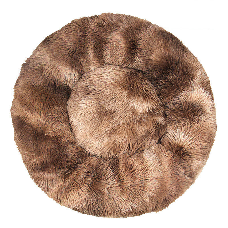 Pet Cat Supplies Round Plush Cat Litter Kennel Dog Mat To Keep Warm In Winter - My Store