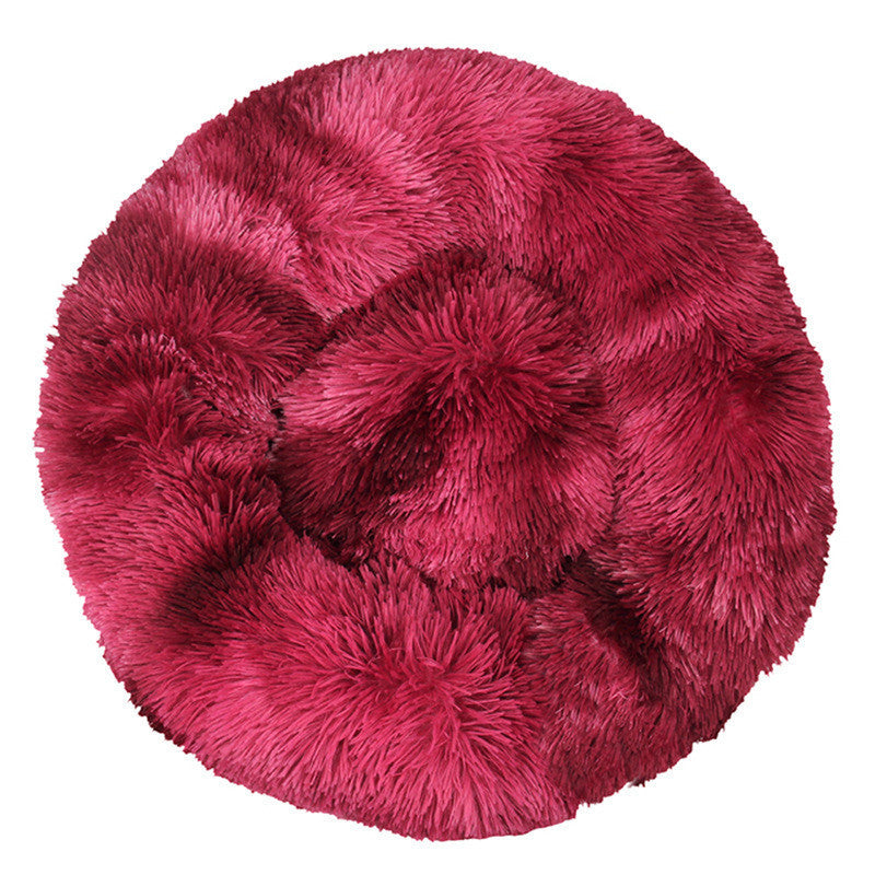 Pet Cat Supplies Round Plush Cat Litter Kennel Dog Mat To Keep Warm In Winter - My Store