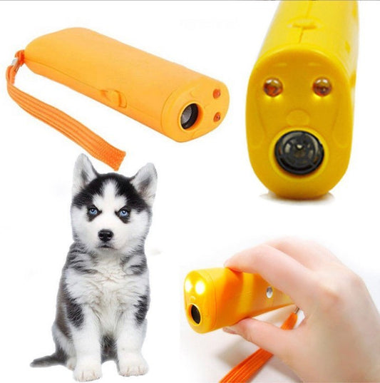Boxed Battery-free Ultrasonic Dog Dispeller Dog Trainer Barking Dog Flashlight - My Store