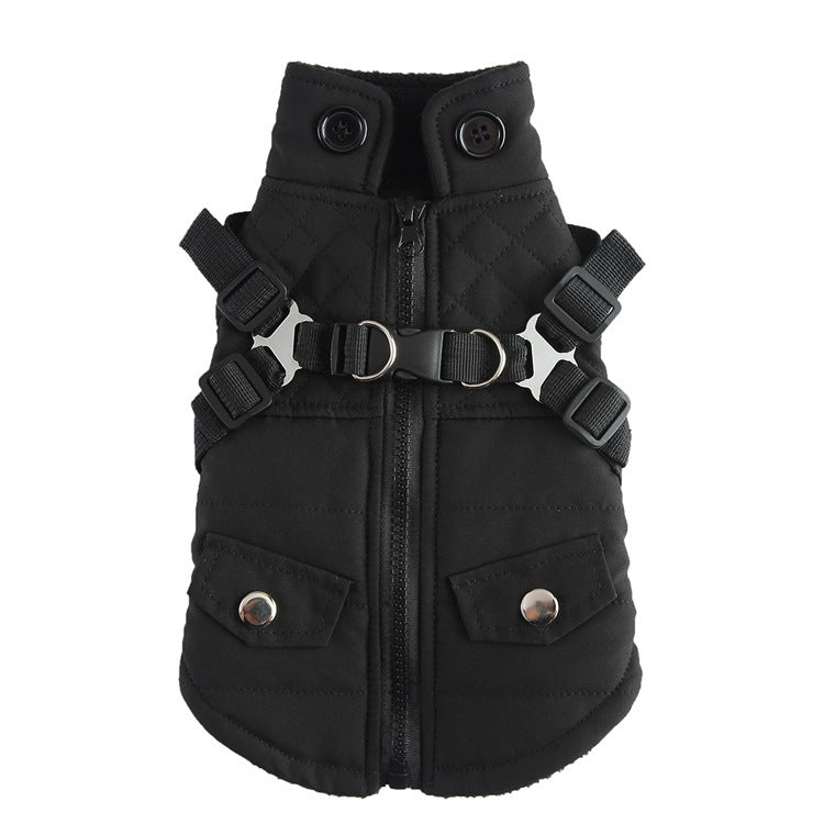Pet Winter Cotton Dog Clothes Zipper Jacket Dog Supplies - My Store