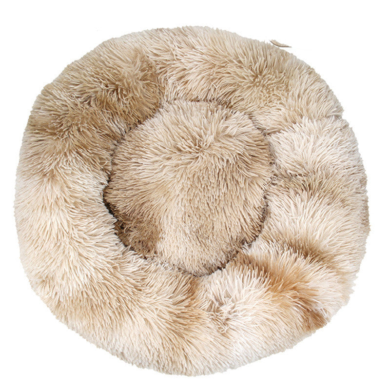 Pet Cat Supplies Round Plush Cat Litter Kennel Dog Mat To Keep Warm In Winter - My Store