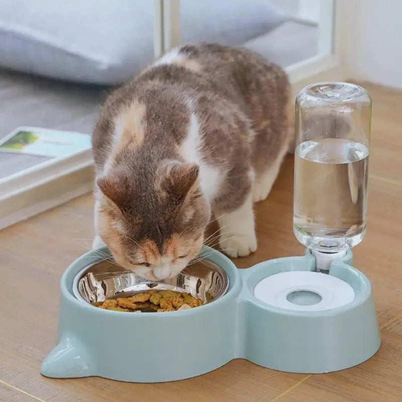Pet Dog Cat Bowl Fountain Automatic Food Water Feeder Container For Cats Dogs Drinking Pet Articles Pet Cat Water Dispenser, Automatic Gravity Cat Water Bowl - My Store
