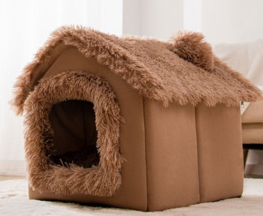Foldable Dog House Pet Cat Bed Winter Dog Villa Sleep Kennel Removable Nest Warm Enclosed Cave Sofa Pets Supplies - My Store