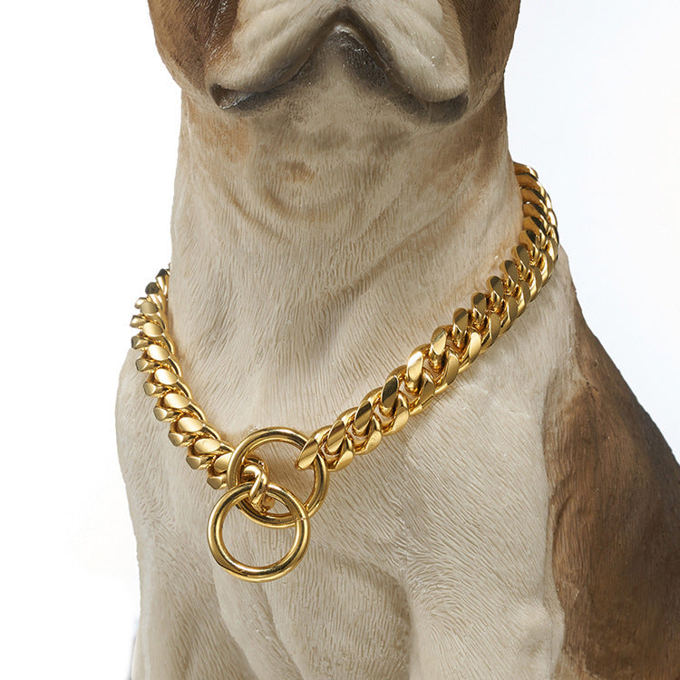Small And Medium Sized Pet Dog Leash Stainless Steel Encrypted Collar - My Store