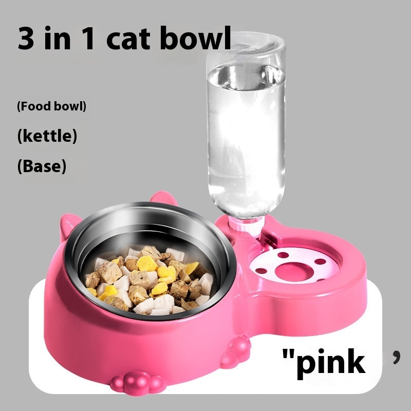 Cat Bowl Automatic Water Dispenser Kitten Puppy Food Basin Rice Bowl - My Store