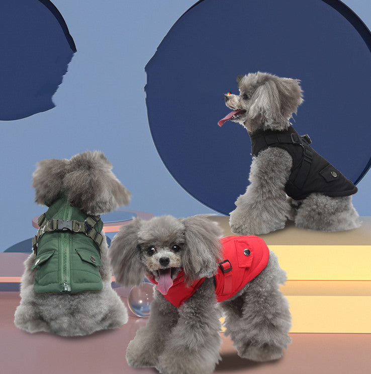 Pet Winter Cotton Dog Clothes Zipper Jacket Dog Supplies - My Store
