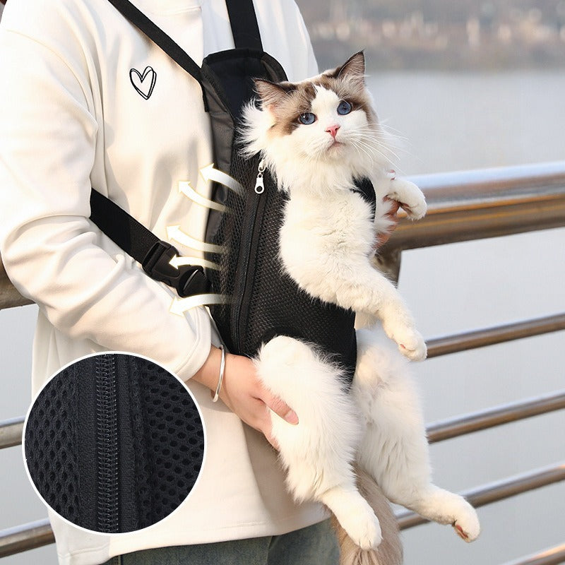 Pet Dog Carrier Backpack For Small Dogs Breathable Portable Dog Bag Adjustable Dog Front Carrier For Hiking Camping Traveling - My Store