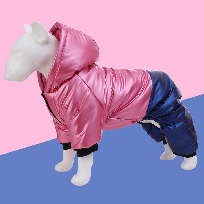 Pet Clothing Waterproof Windproof Dog Four-legged Cotton-padded Clothes - My Store