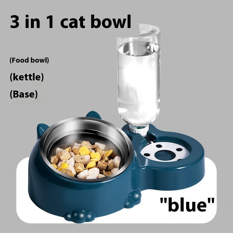 Cat Bowl Automatic Water Dispenser Kitten Puppy Food Basin Rice Bowl - My Store