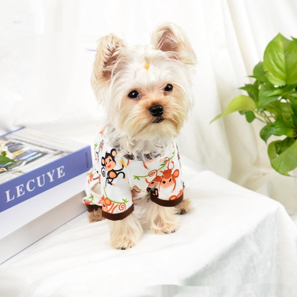 Four-legged Pet Clothing Cute Printed Pet Clothes - My Store