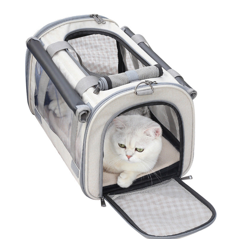 Outdoor Portable Pet Bag Transparent Breathable Foldable Pet Bag - My Store