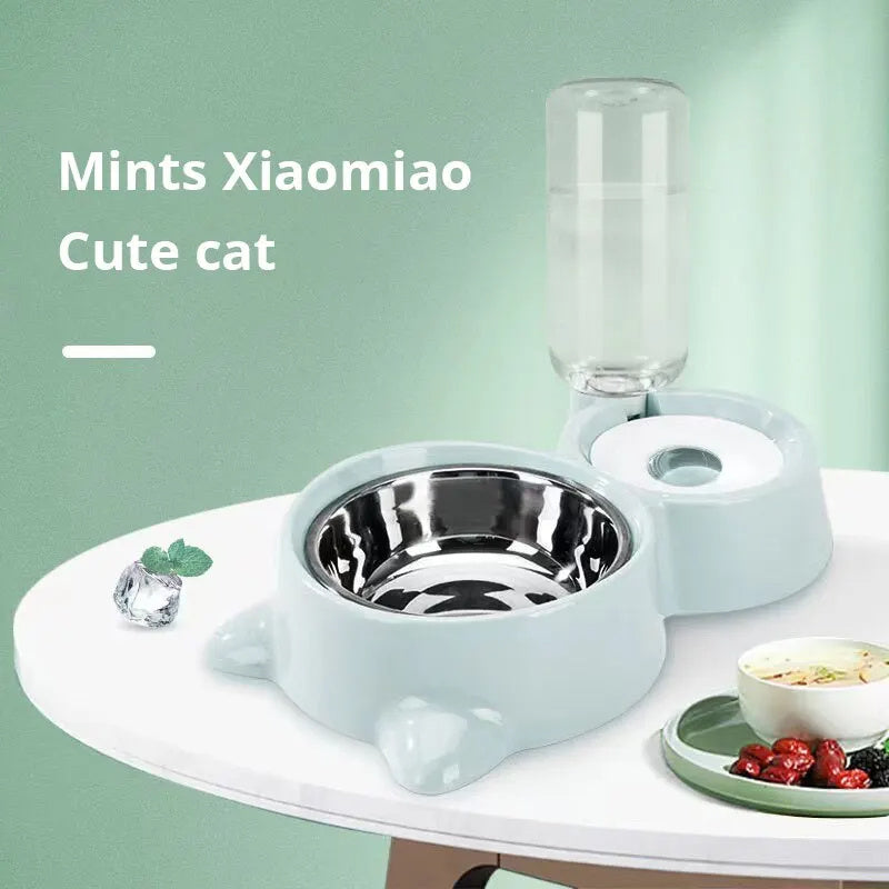 Pet Dog Cat Bowl Fountain Automatic Food Water Feeder Container For Cats Dogs Drinking Pet Articles Pet Cat Water Dispenser, Automatic Gravity Cat Water Bowl - My Store