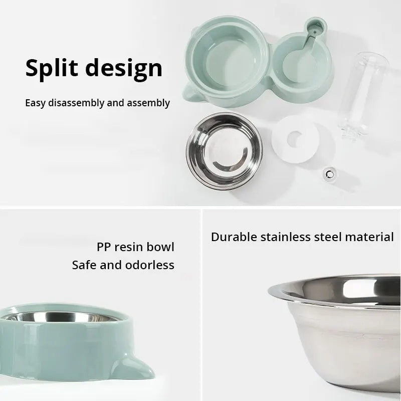 Pet Dog Cat Bowl Fountain Automatic Food Water Feeder Container For Cats Dogs Drinking Pet Articles Pet Cat Water Dispenser, Automatic Gravity Cat Water Bowl - My Store