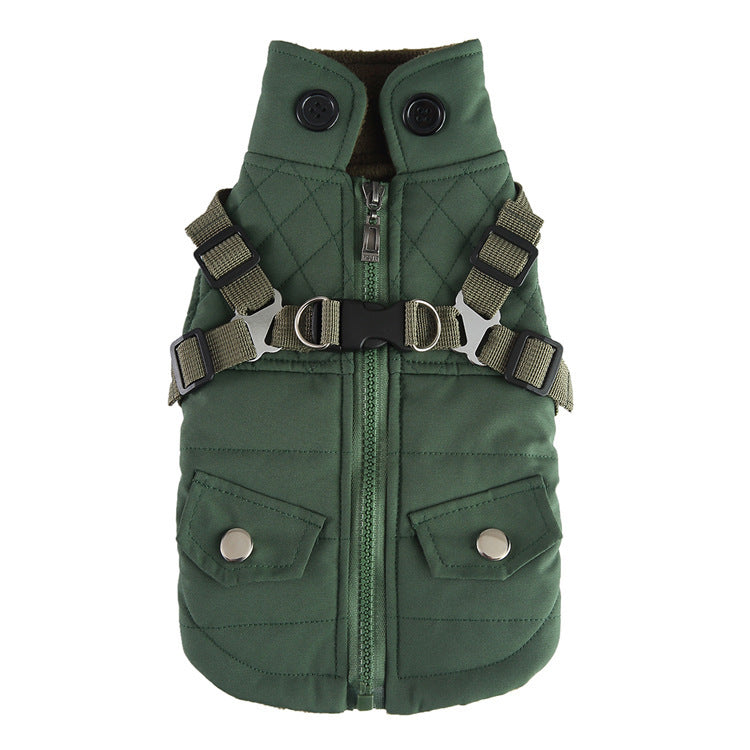 Pet Winter Cotton Dog Clothes Zipper Jacket Dog Supplies - My Store