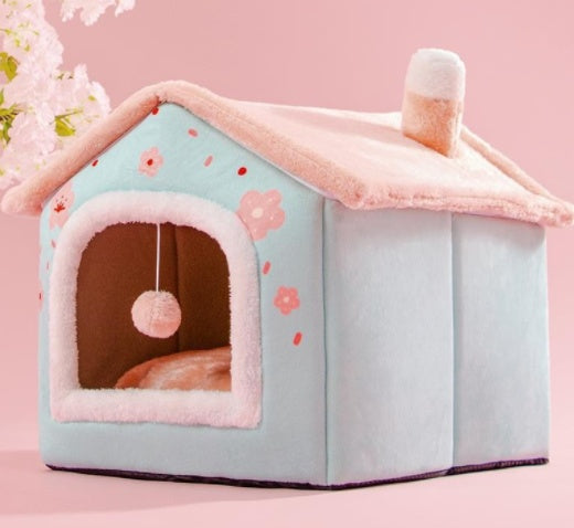 Foldable Dog House Pet Cat Bed Winter Dog Villa Sleep Kennel Removable Nest Warm Enclosed Cave Sofa Pets Supplies - My Store