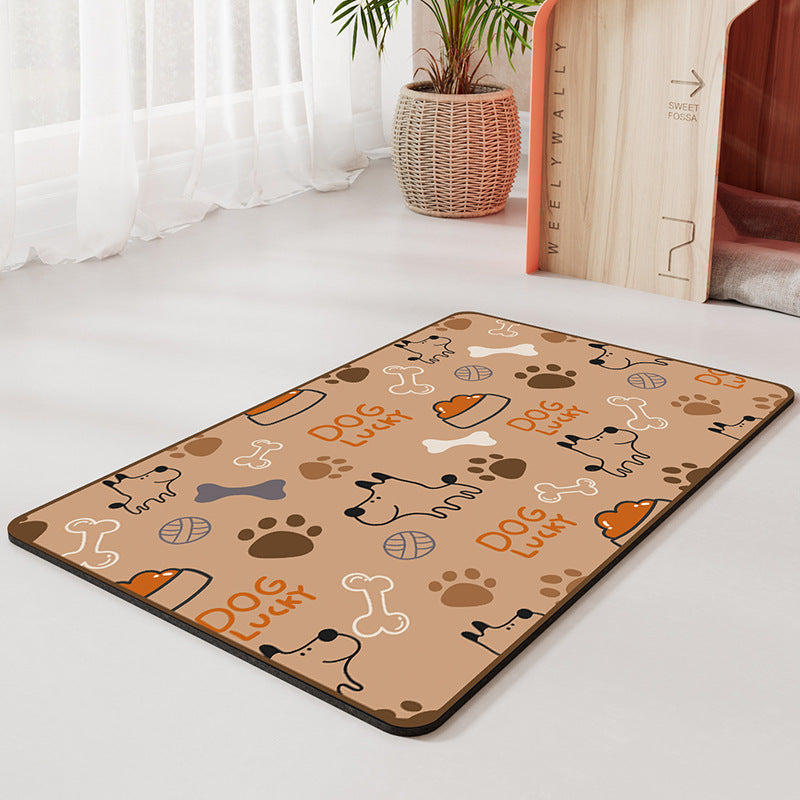 Pet Diatom Ooze Floor Mat Dogs And Cats Eating Mat Spill-proof Waterproof Quick-drying Placemat - My Store
