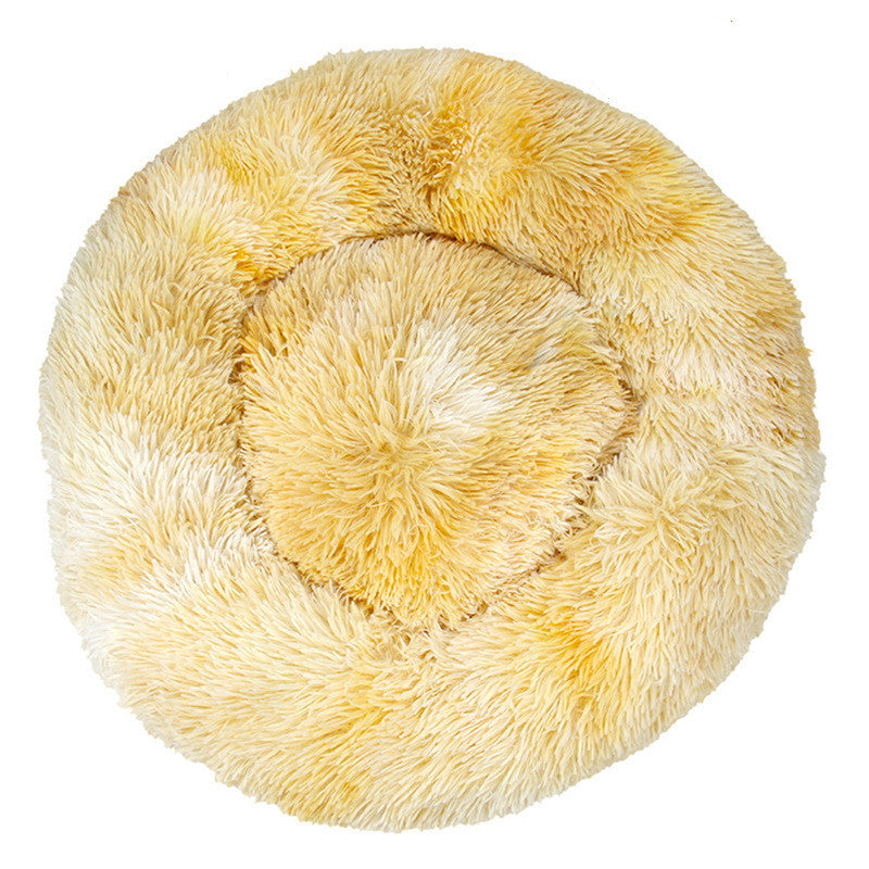 Pet Cat Supplies Round Plush Cat Litter Kennel Dog Mat To Keep Warm In Winter - My Store