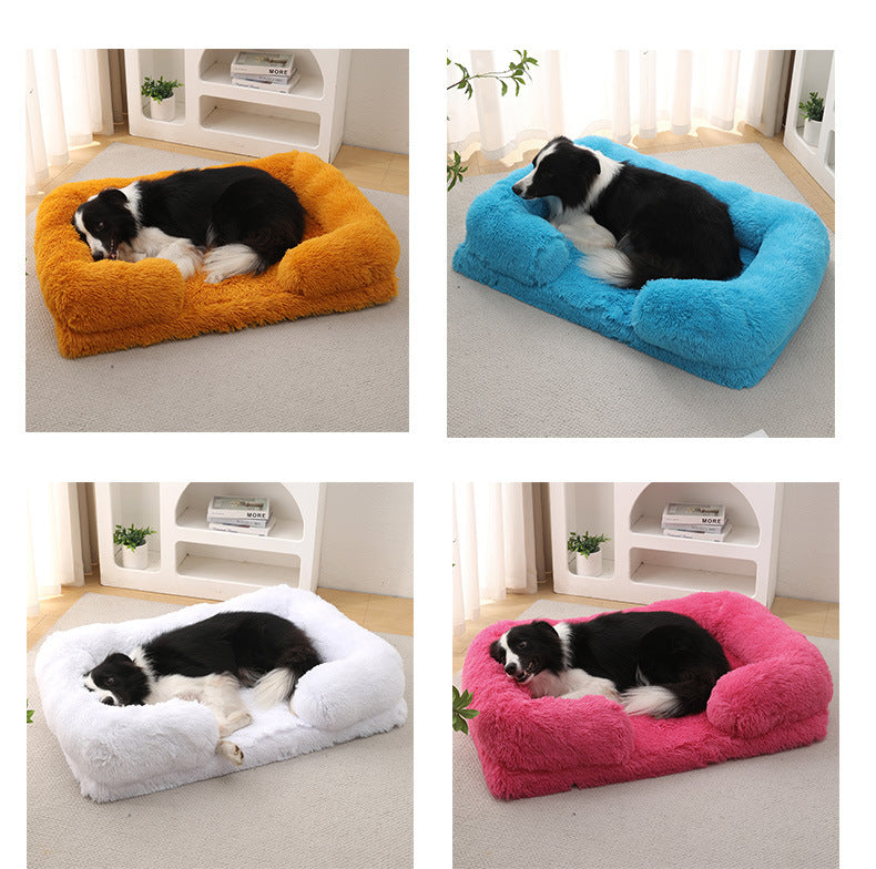 Plush Round Pet Bed Dog Bed Winter - My Store