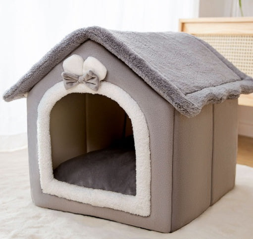 Foldable Dog House Pet Cat Bed Winter Dog Villa Sleep Kennel Removable Nest Warm Enclosed Cave Sofa Pets Supplies - My Store