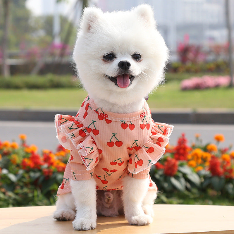 Pet Dog Print Bottoming Shirt Coat - My Store