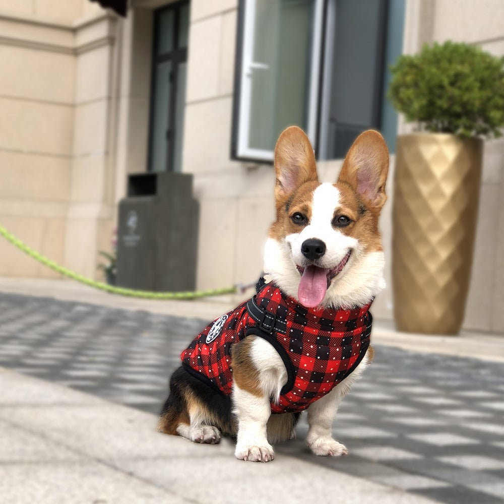 Christmas Dog Waterproof Reflective Belt Chest And Back Autumn And Winter Warm Pet Clothes - My Store