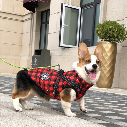 Christmas Dog Waterproof Reflective Belt Chest And Back Autumn And Winter Warm Pet Clothes - My Store