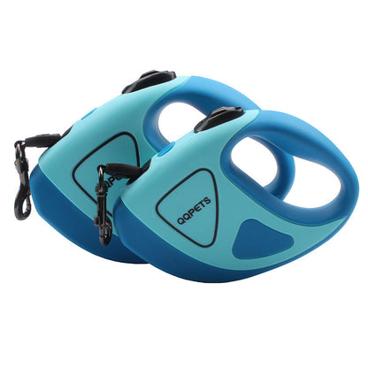 Pet Dog Automatic Retractable Fiber Leash Night Safety LED Shining Automatic Stretching Dog Hand Holding Rope Pet Supplies - My Store