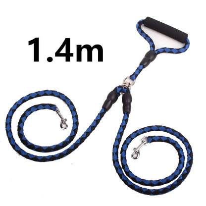 Double-Ended Traction Rope For Walking The Dog Hand-Double-Ended Traction Rope One Plus Two Leash Collar Pet Supplies Dog Collar - My Store