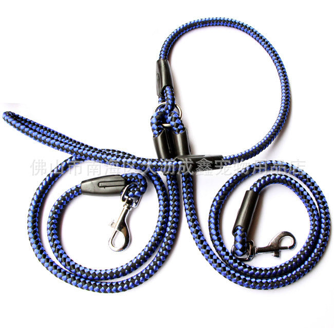 Double-Ended Traction Rope For Walking The Dog Hand-Double-Ended Traction Rope One Plus Two Leash Collar Pet Supplies Dog Collar - My Store