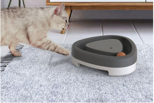 Pet Cat Self-hey Toy Smart Funny Cat Triangle Turntable Electric Toy Cat Scratcher - My Store