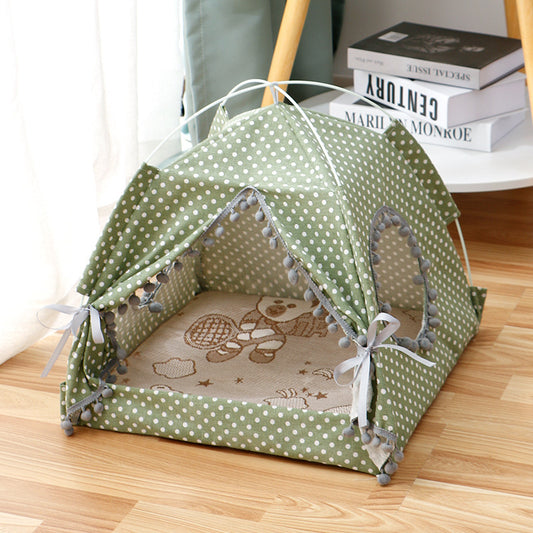 Cat Tent Cat Cat House Enclosed Pet Bed - My Store