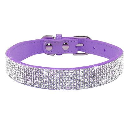Shiny Hot Rhinestone Dog Cat Comfortable Korean Velvet Pet Leash - My Store