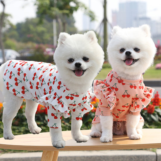 Pet Dog Print Bottoming Shirt Coat - My Store