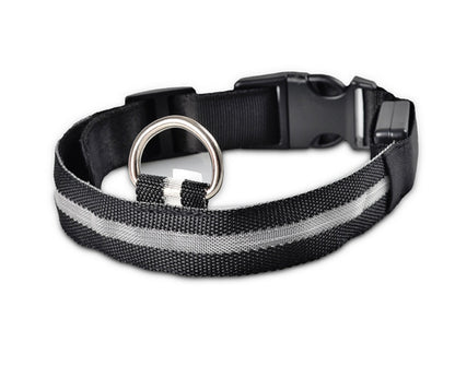 Nylon LED Pet Dog Luminous Collar Night Safety Flashing Glow in Dark Dog Cat Leash Adjustable Pet Supplies - My Store